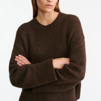ANISA SWEATER IN REDWOOD MELANGE
