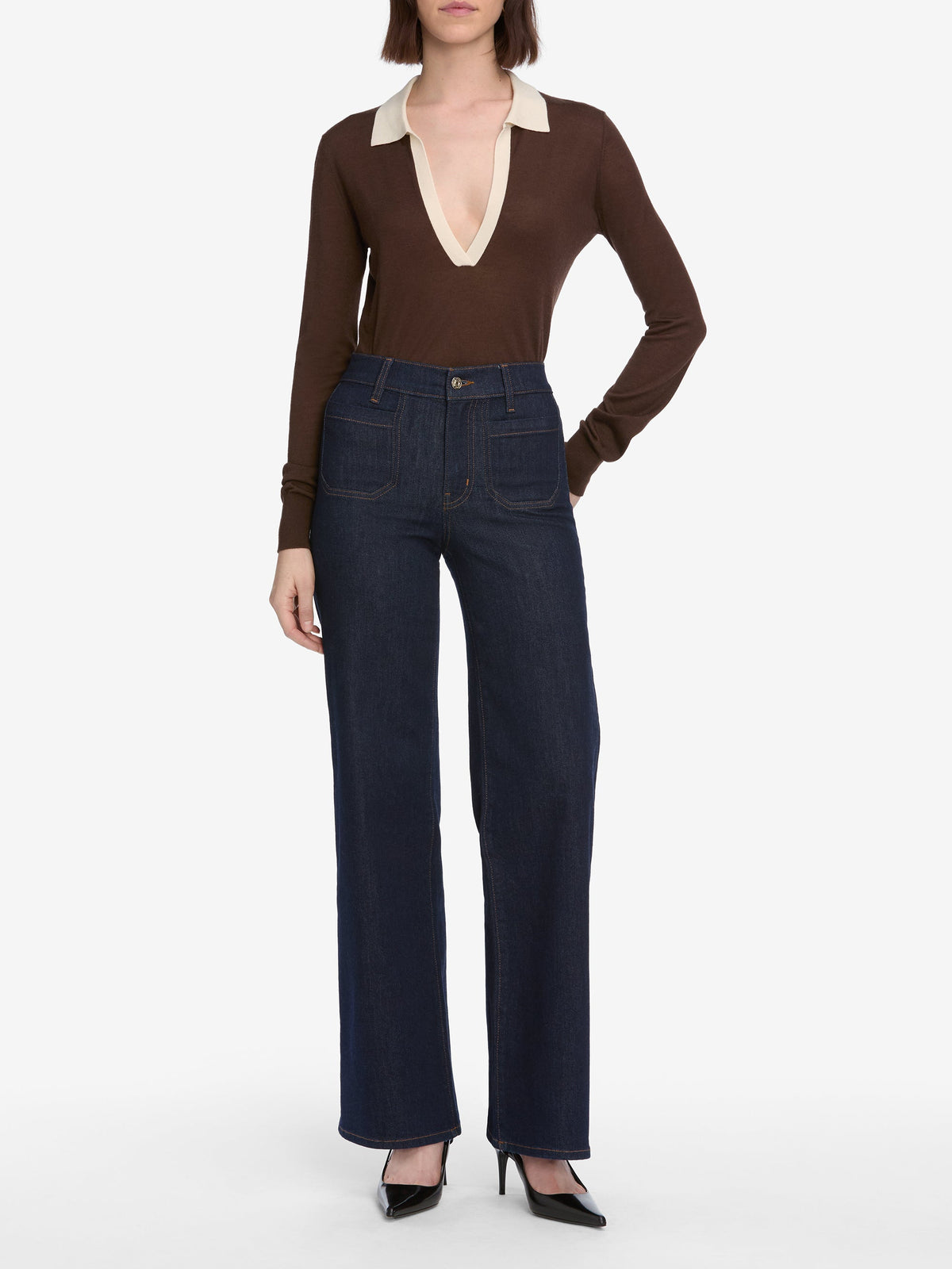 Frame Le Slim Palazzo Modernist Pocket Jean at Romi Boutique