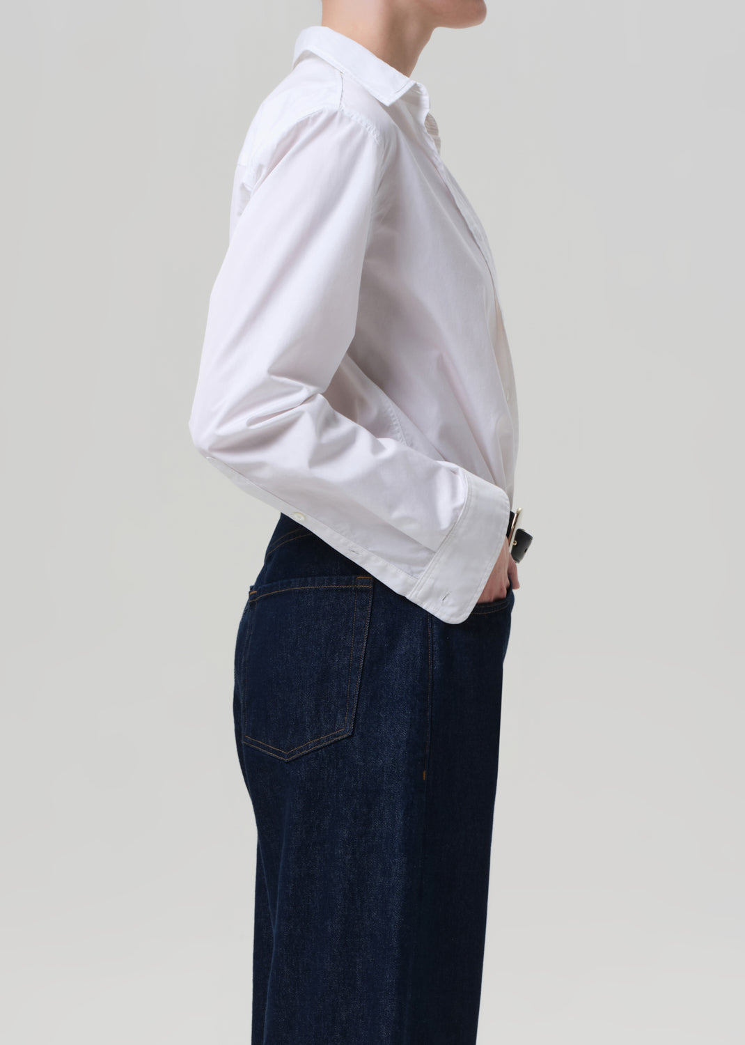 AVNI SLIM SHIRT IN WHITE - Romi Boutique