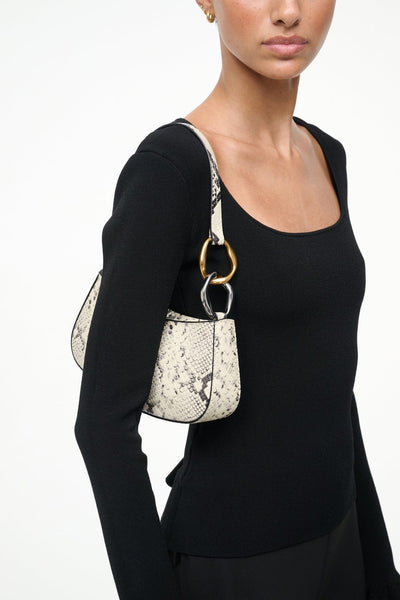 OLLIE BAG IN WHITE SNAKE