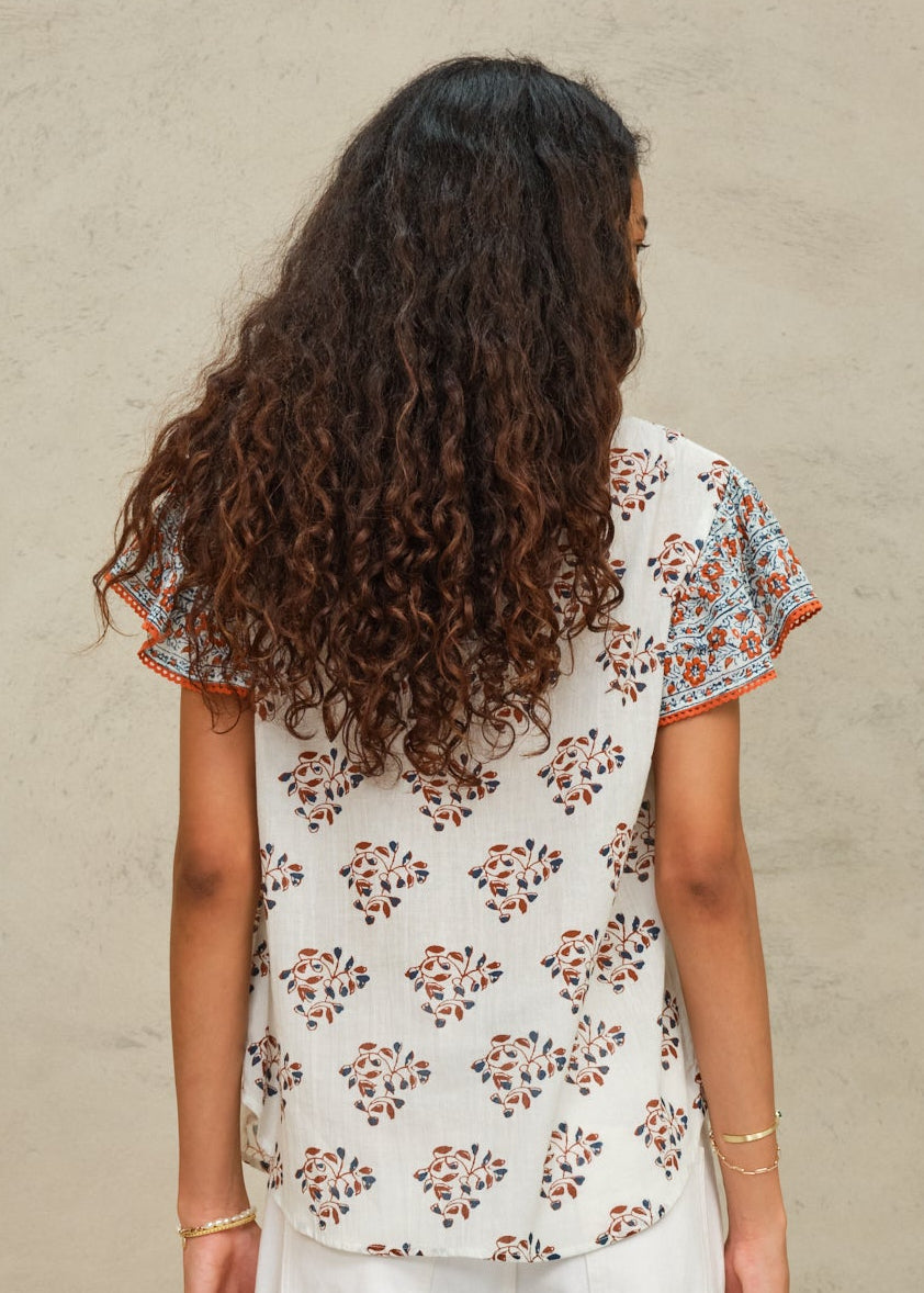Mabe Stella Short Sleeve Top at Romi Boutique