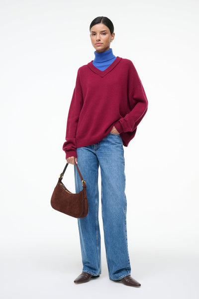 PINE SHOULDER BAG IN MAHOGANY