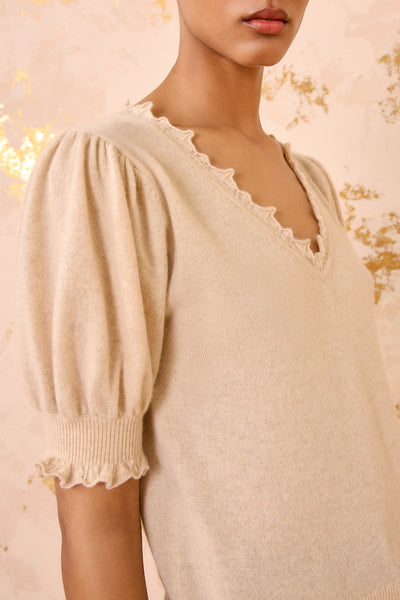 POLLINE SHORT SLEEVE TOP IN MELANGE