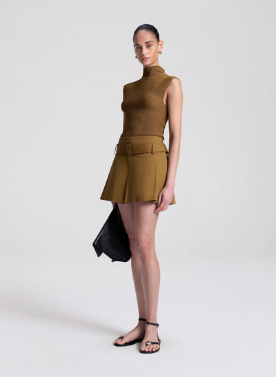 JADA KNIT TOP IN SADDLE