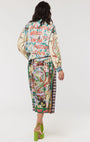 Me369 VANESSA PRINTED L'AMOUR MIDI SKIRT at Romi Boutique