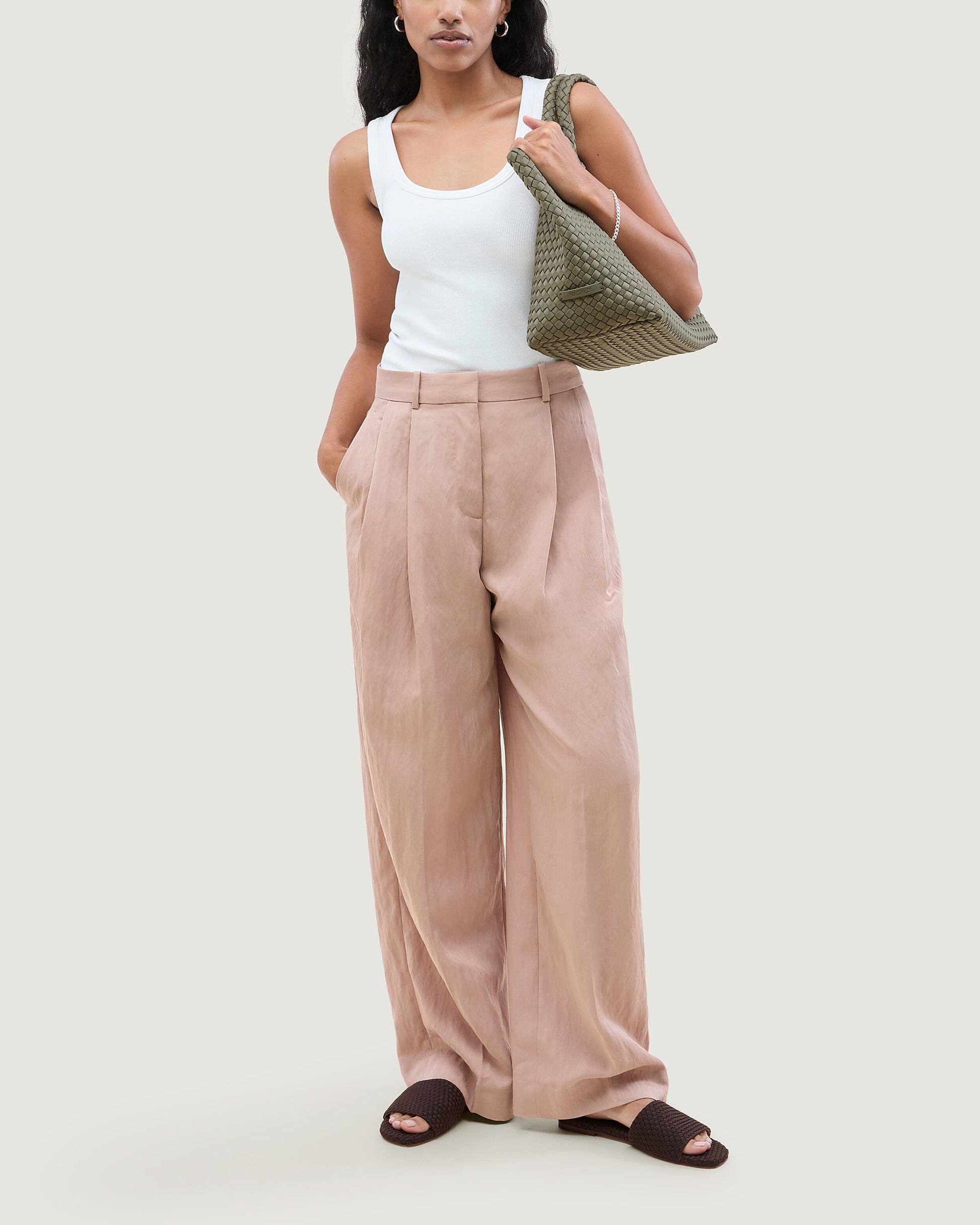 Naghedi ST. BARTHS MEDIUM TOTE IN OLEA at Romi Boutique