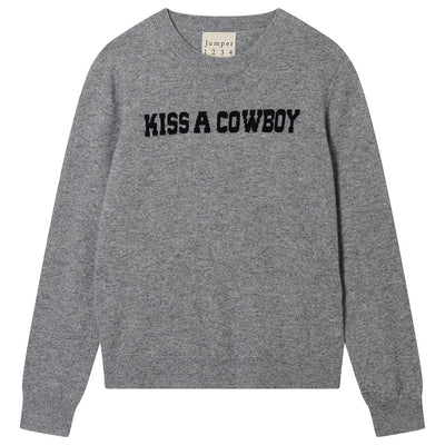KISS A COWBOY CREW IN MID GREY/BLACK