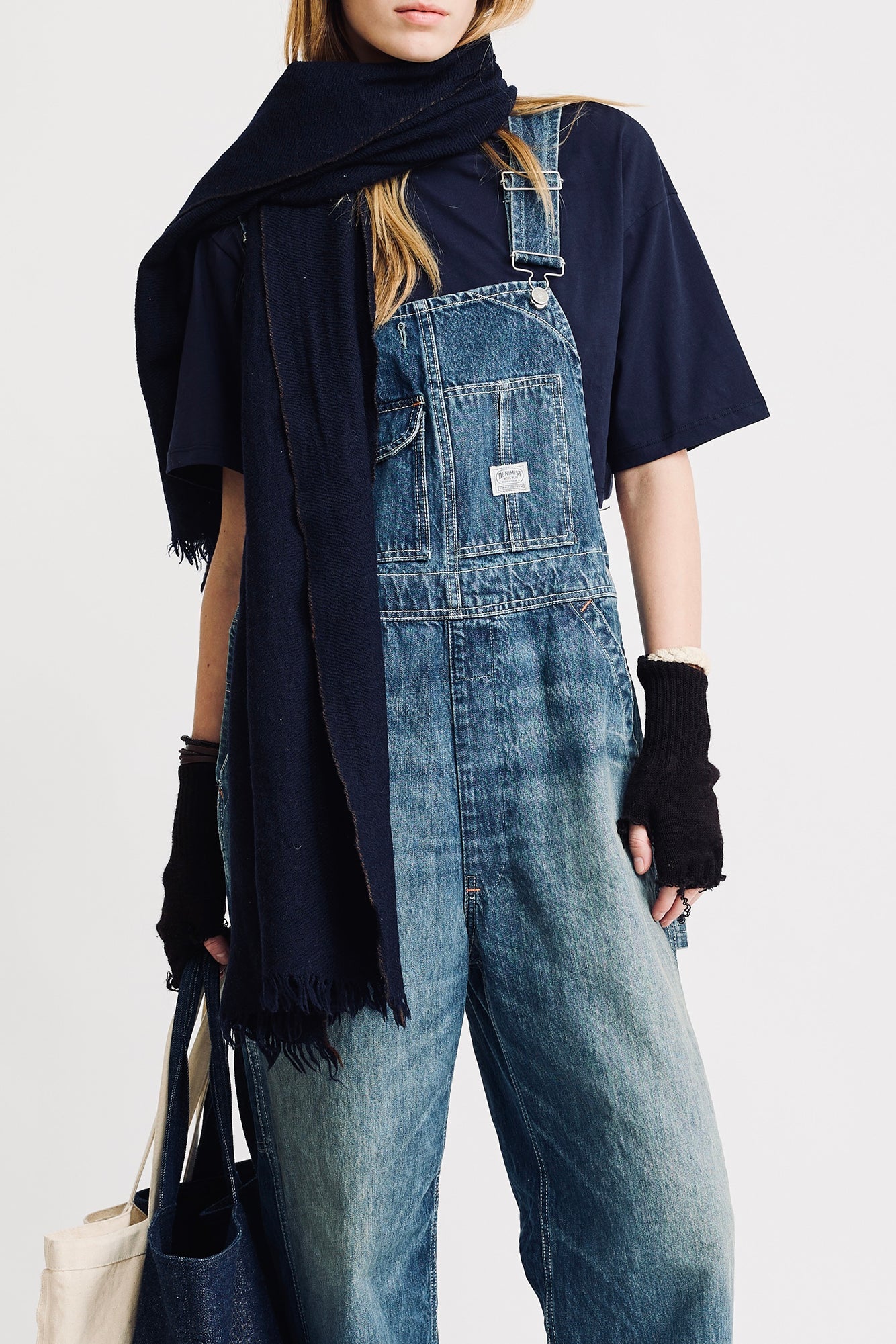 Denimist Slouch Bib Overall at Romi Boutique