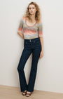 Veronica Beard Beverly Mid-Rise Skinny-Flare Jean at Romi Boutique