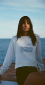 CATHERINE GEE Embroidered Sweatshirt "This is a Lifestyle" at Romi Boutique