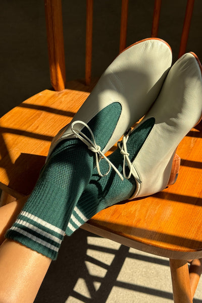 GIRLFRIEND SOCKS IN HUNTER GREEN - Romi Boutique