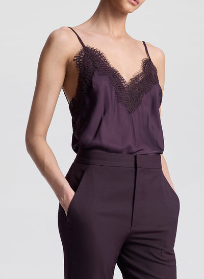 PRESLEY CAMISOLE TOP IN DEEP PLUM