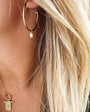 Romi Pearl Island Hoop Earrings at Romi Boutique