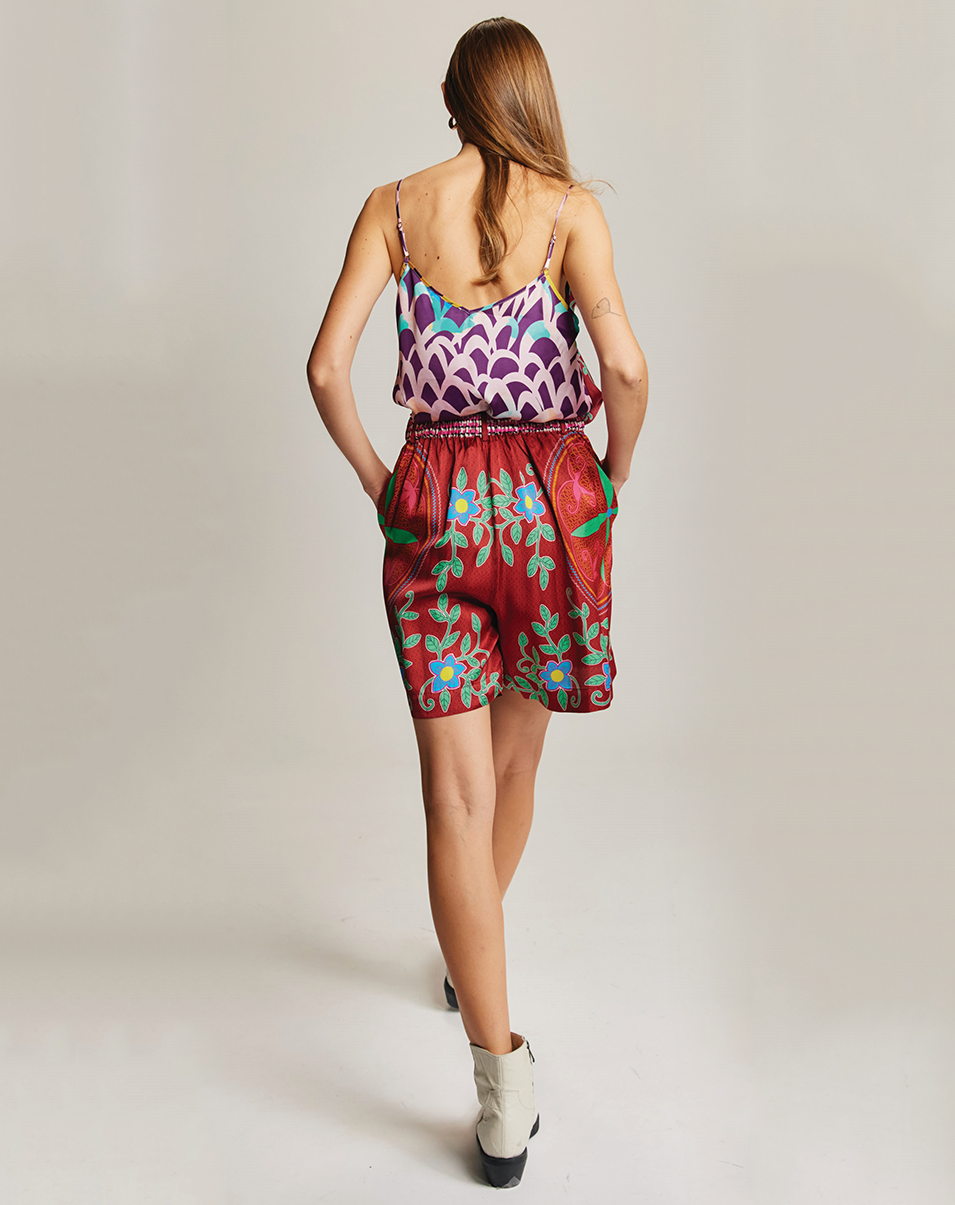 Me369 JULIETTE PLEATED SHORTS at Romi Boutique