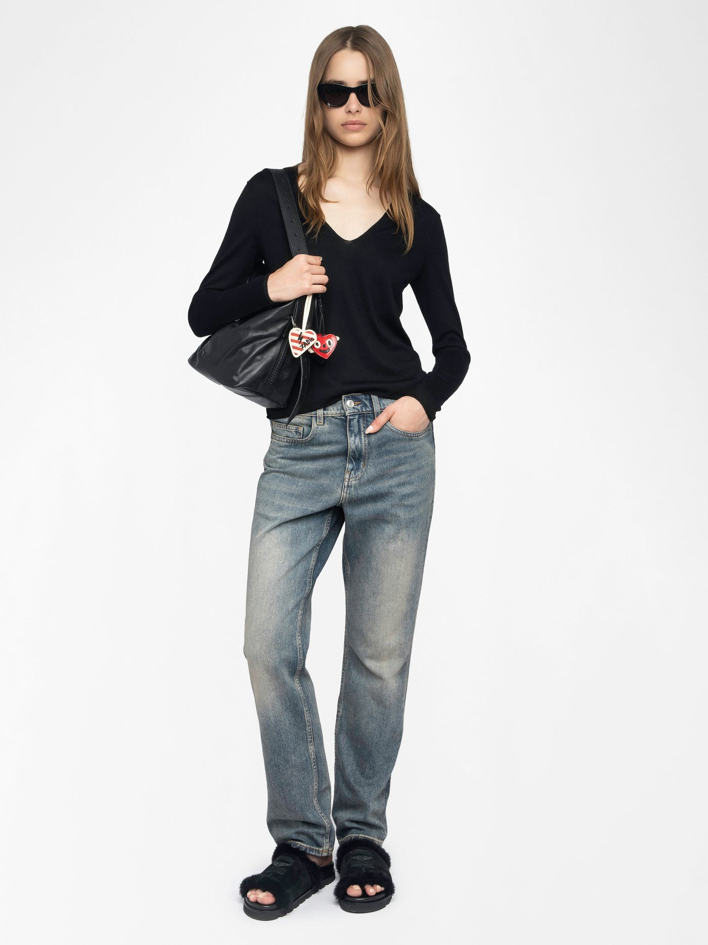 NOSFA MERINO WOOL SWEATER IN BLACK