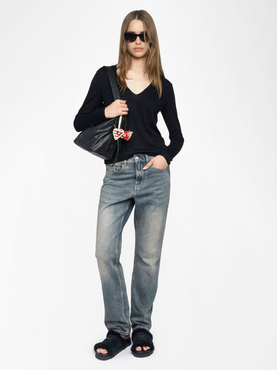 NOSFA MERINO WOOL SWEATER IN BLACK