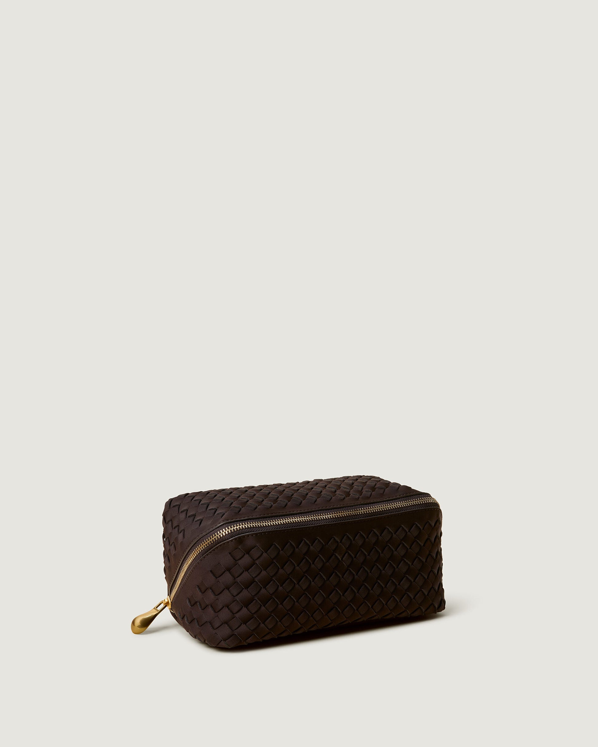 Naghedi CARAVAN MEDIUM COSMETIC CASE IN CHOCOLATE at Romi Boutique