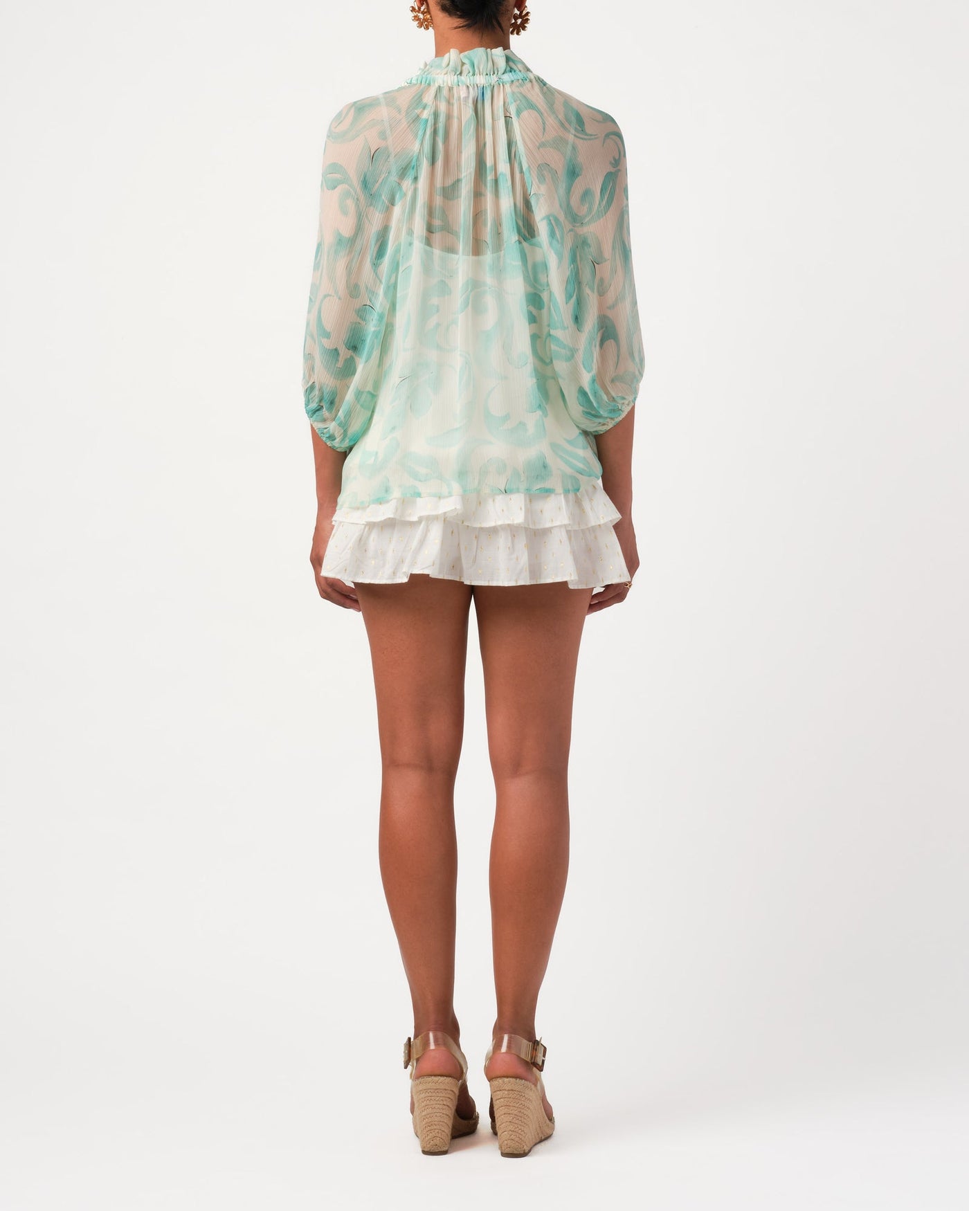 HARPER TOP IN TURQUOISE