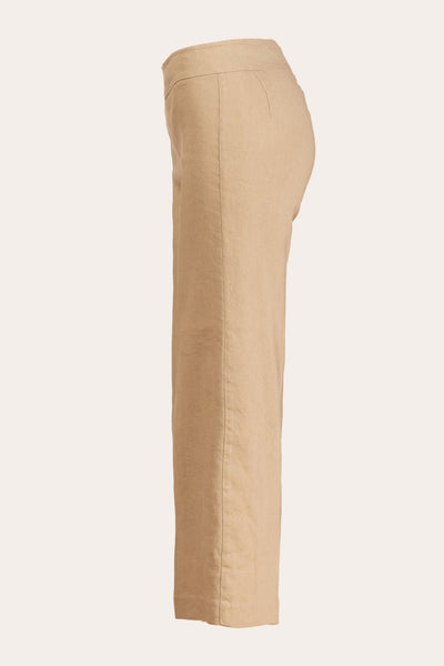 ALEX LINEN PANT IN KHAKI - Romi Boutique