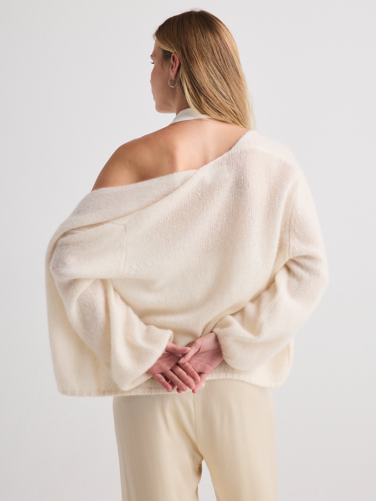 Juniper Balloon-Sleeve Open Cardigan