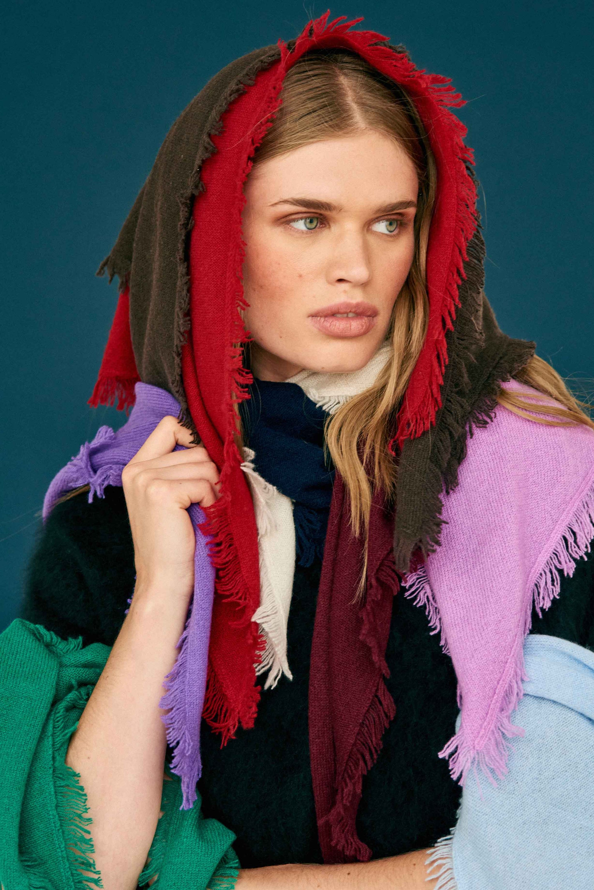 Distressed Triangle Scarf