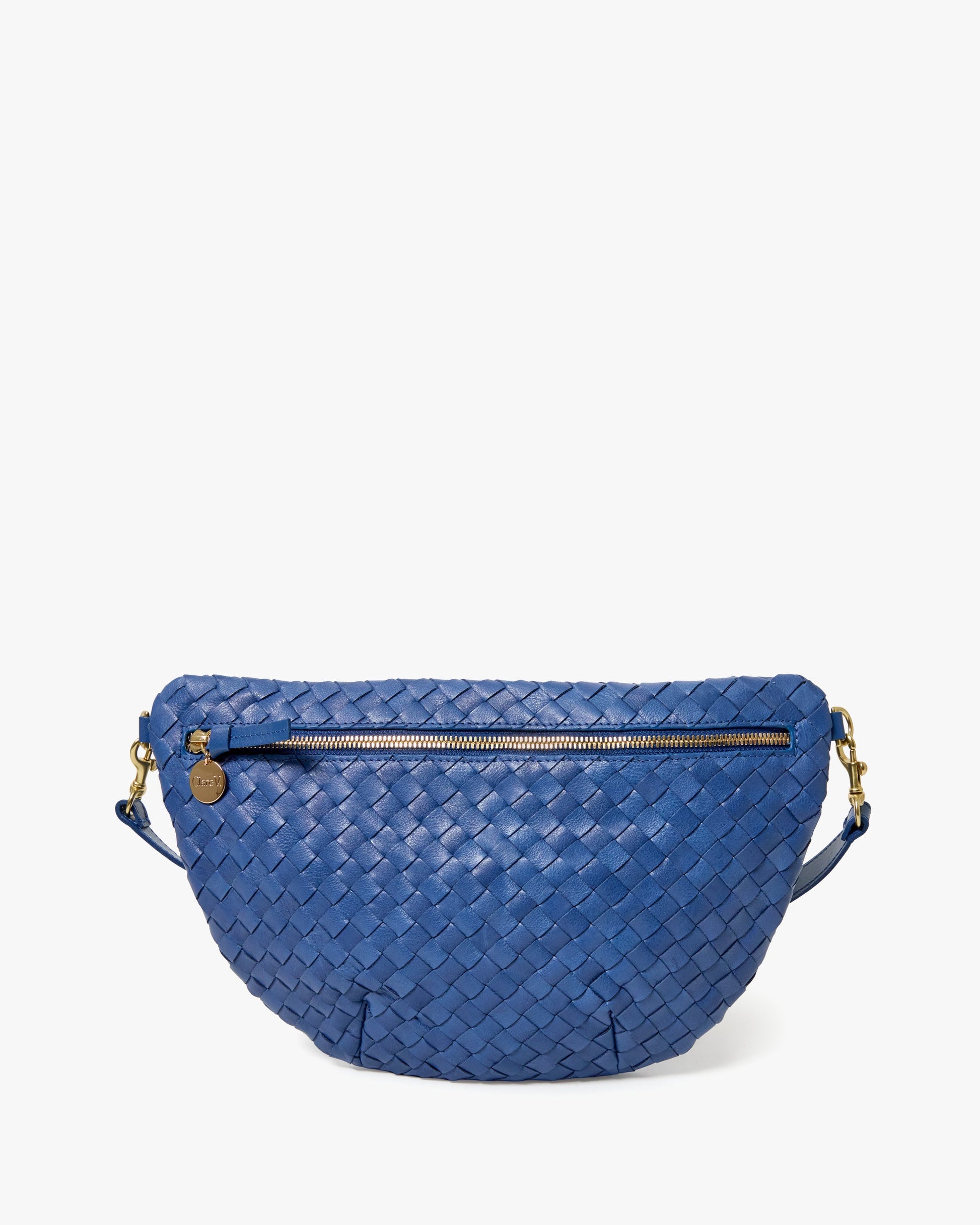 Clare V GRANDE FANNY MEDIUM WOVEN DIAGONAL at Romi Boutique