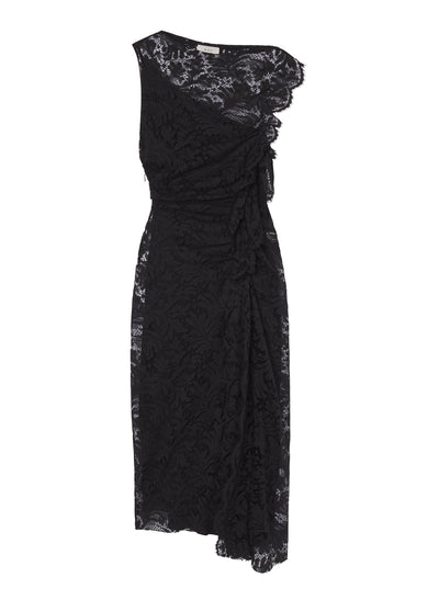 ASTRID LACE MIDI DRESS IN BLACK