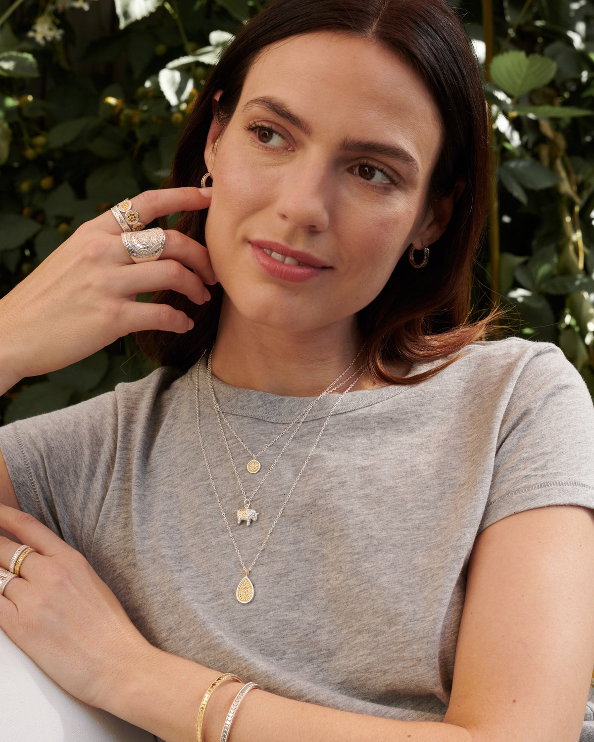 Anna Beck Classic Teardrop Pendant Necklace (Reversible) at Romi Boutique