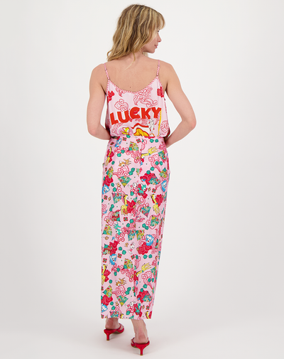 LUNA TIE FRONT SKIRT IN LUCKY ME
