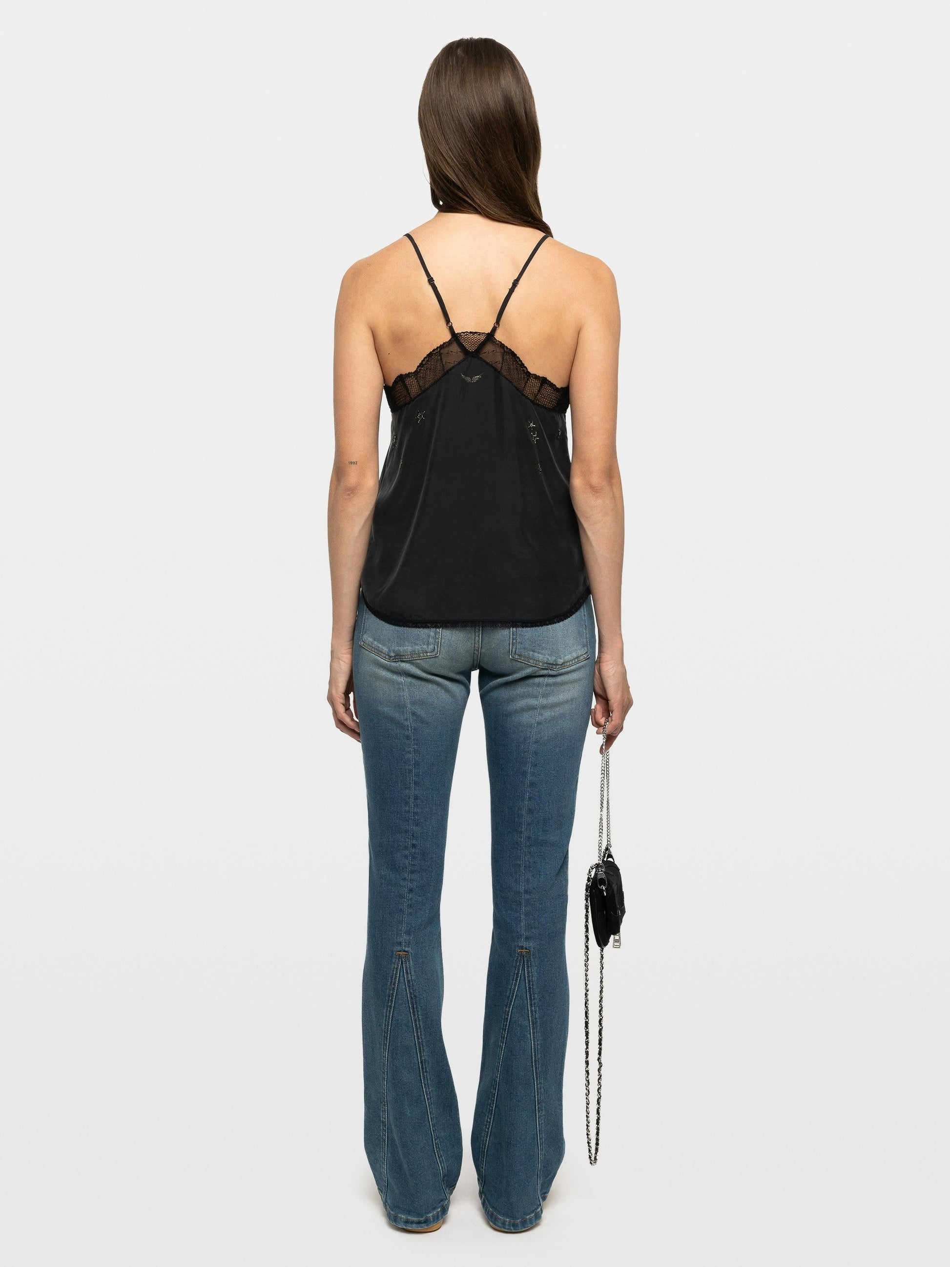 Zadig & Voltaire Christy Silk Strass Camisole at Romi Boutique