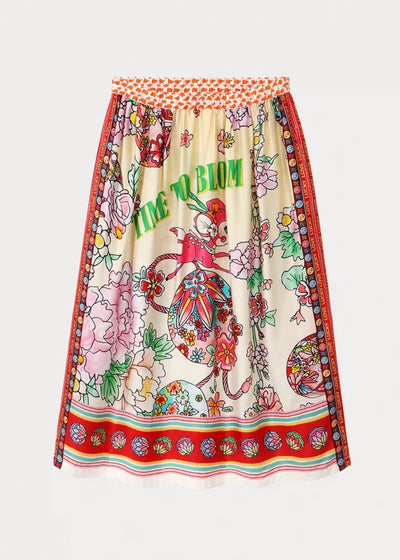 VANESSSA MIDI SKIRT IN CHERRY BLOSSOM - Romi Boutique