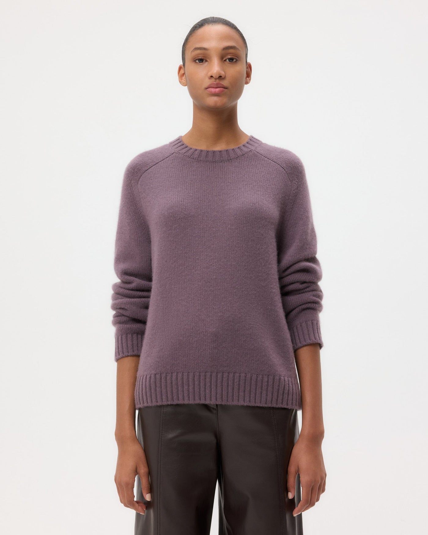 NEW JILL CREWNECK IN SMOKED LAVENDER