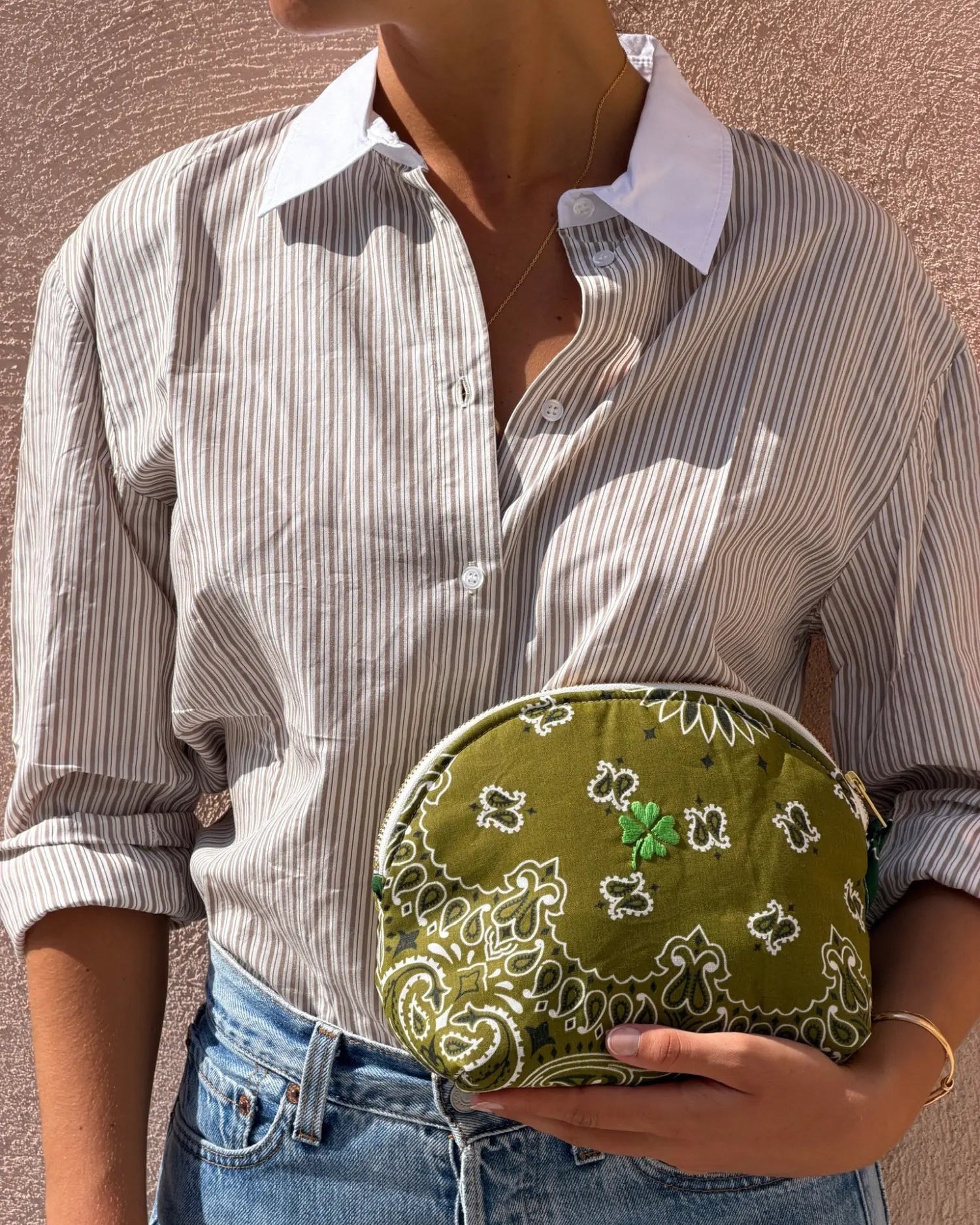 Call It By Your Name Mini Toiletry Bag Clover at Romi Boutique