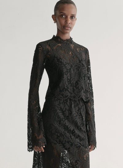 MARGOT LACE TOP IN BLACK
