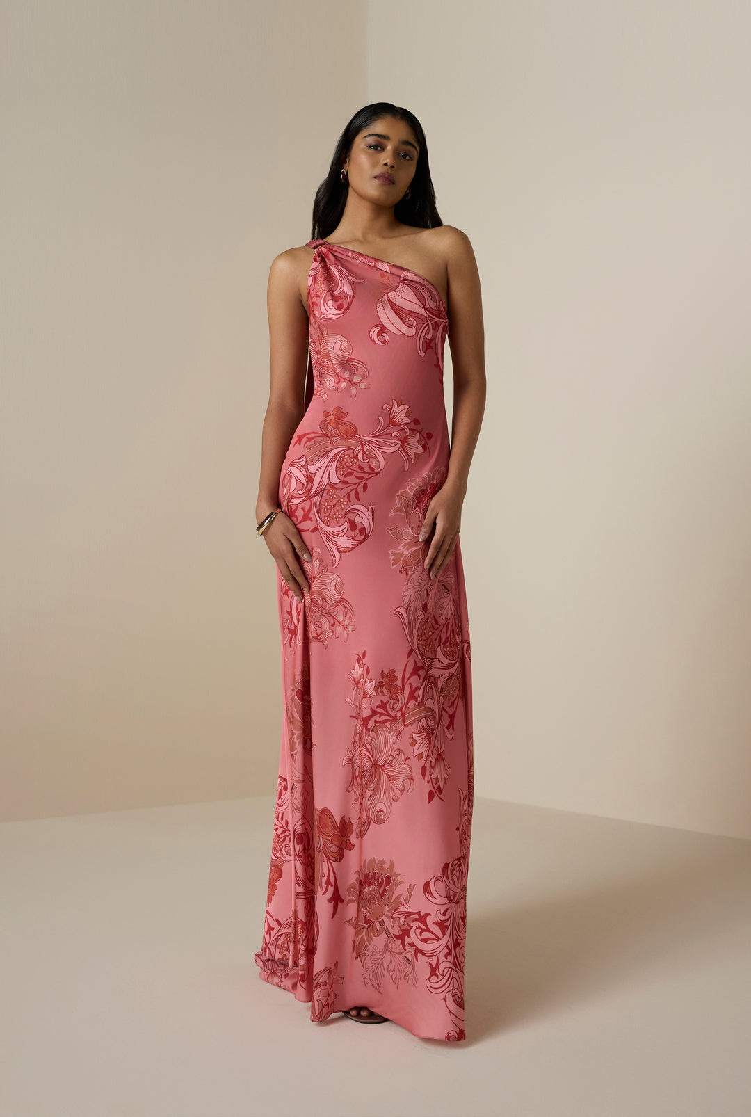 Hemant & Nandita Vine One Shoulder Dress at Romi Boutique