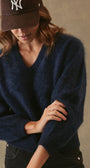 27 Miles Sue Fuzzy Cashmere V-Neck Pullover at Romi Boutique