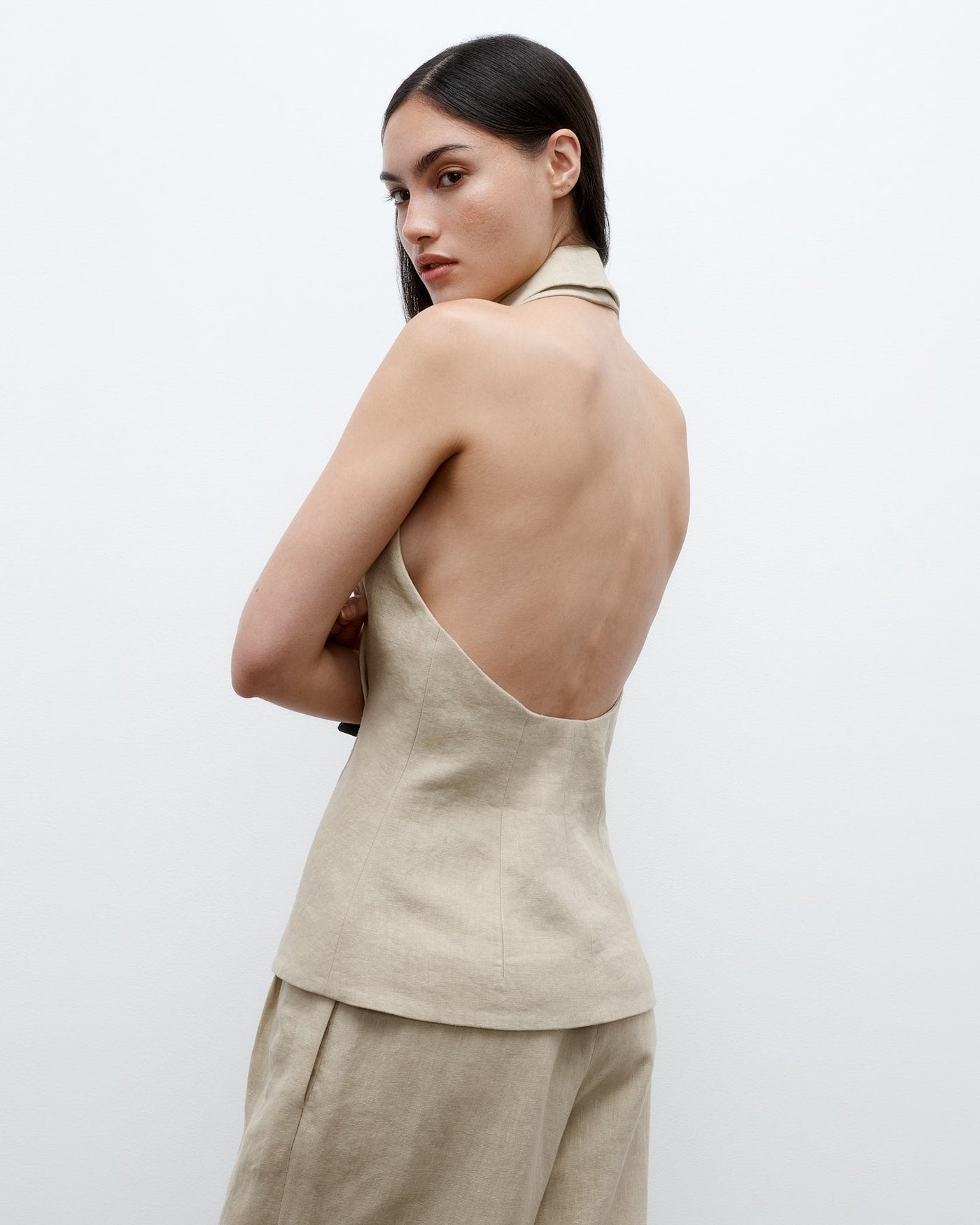 KAITLYN VEST IN SAFARI