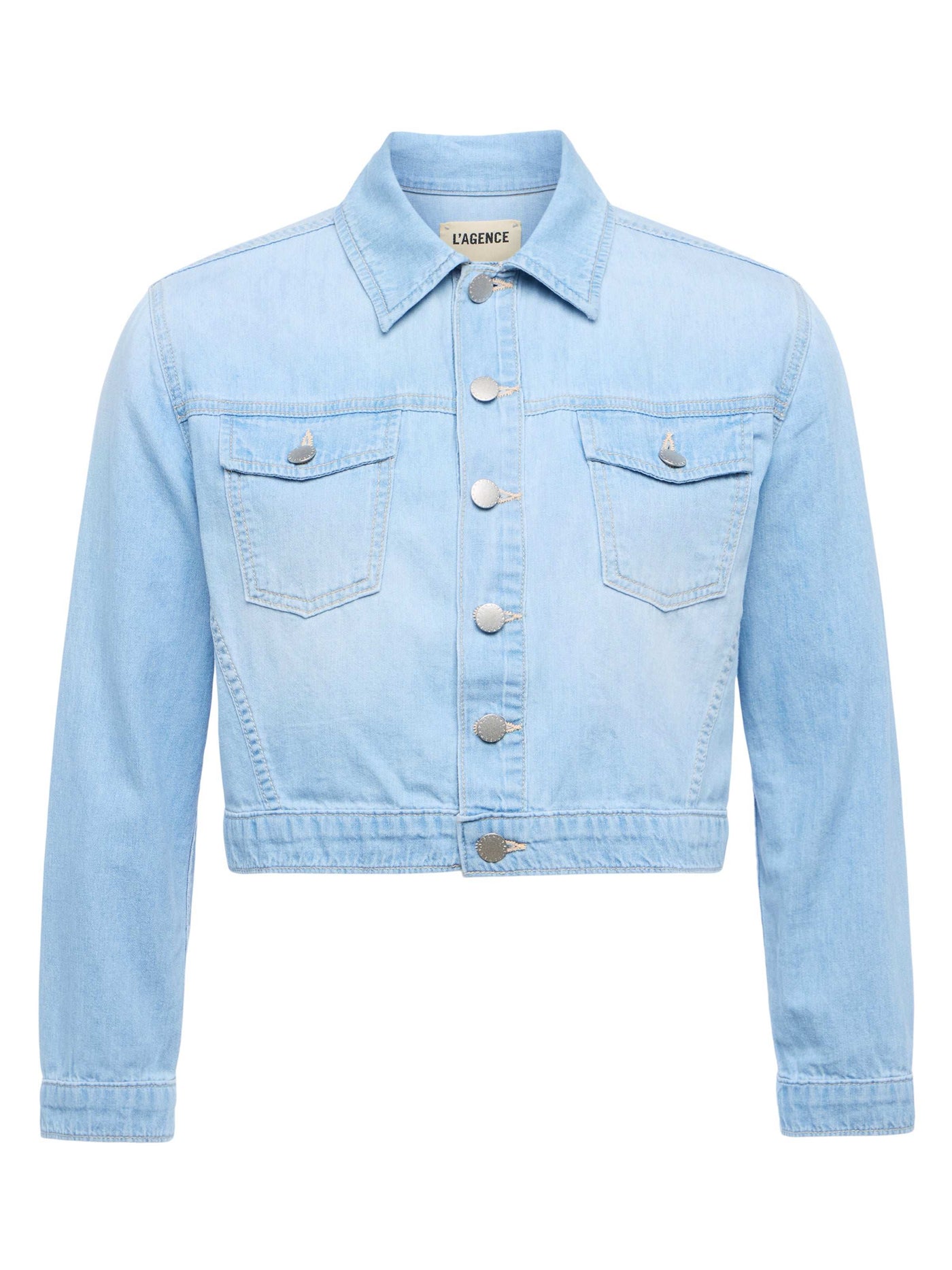 KODA CROPPED CHAMBRAY JACKET IN DAKOTA - Romi Boutique
