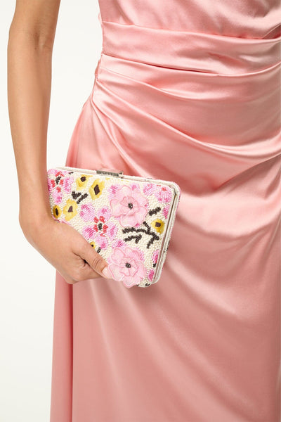 CARMELLA BEADED CLUTCH IN BLOSSOM FLORAL - Romi Boutique
