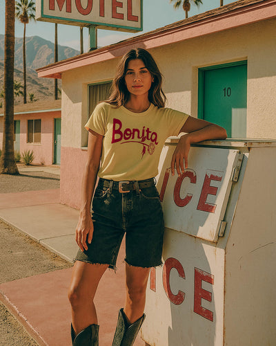 BONITA TEE IN DUSTY CITRON - Romi Boutique