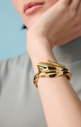 Jenny Bird LYDIA CUFF IN HIGH POLISH GOLD at Romi Boutique