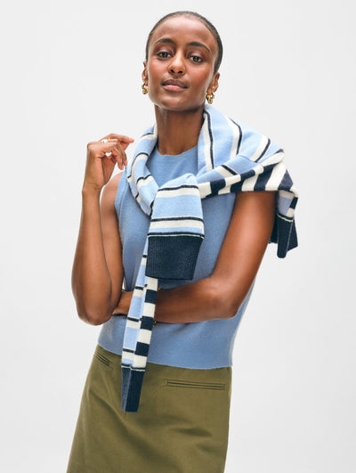 CASHMERE SHELL TANK IN SOFT BLUE
