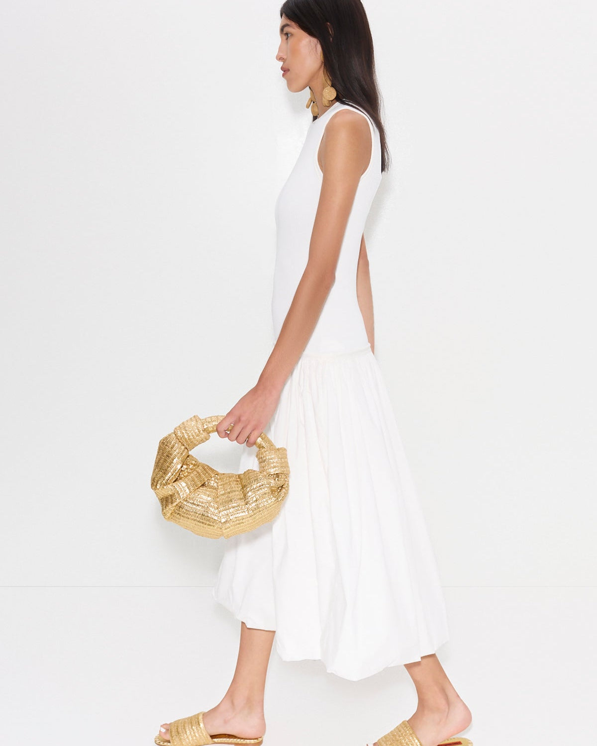 Simon Miller Metallic Raffia Salerno Sandal at Romi Boutique