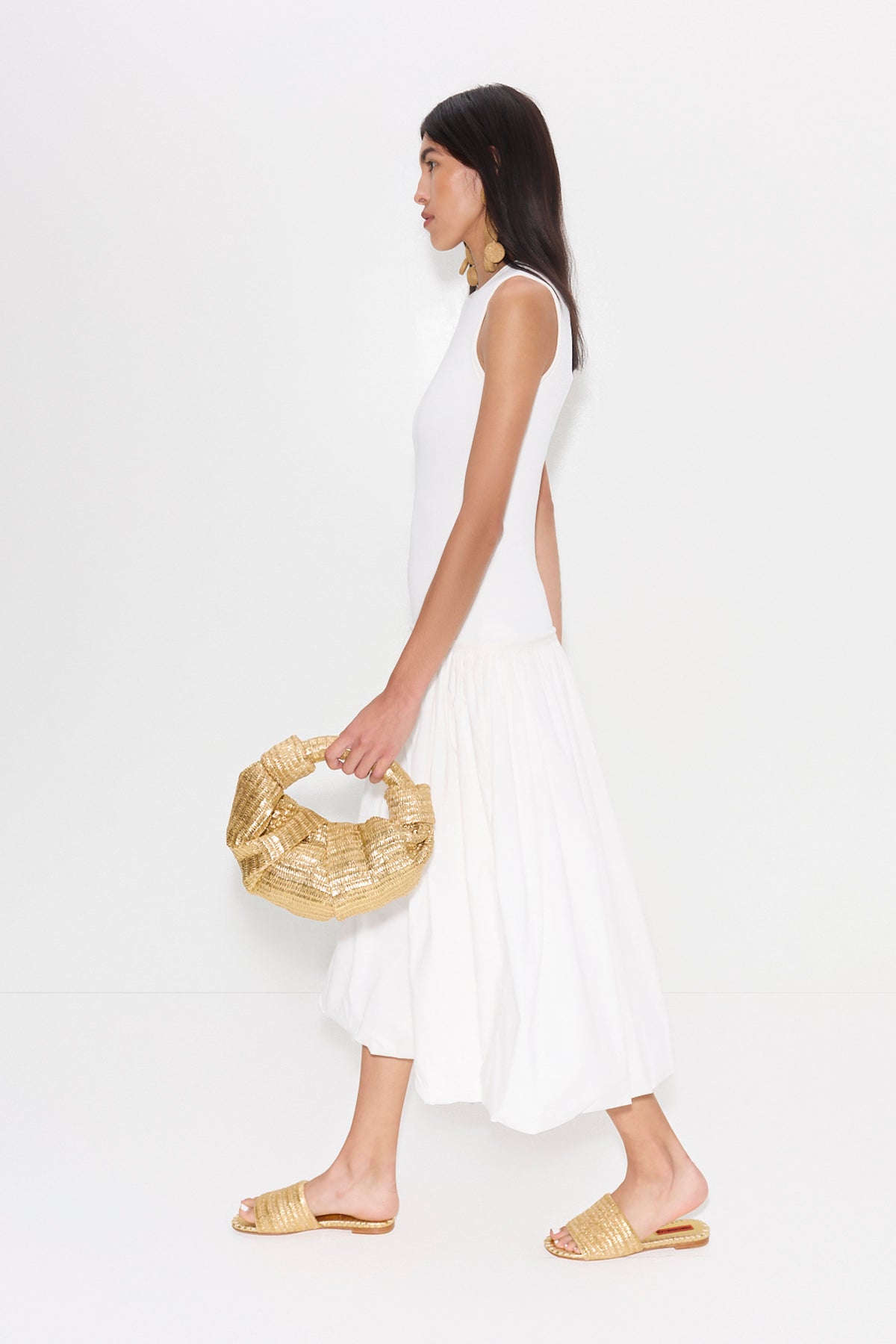 Metallic Raffia Salerno Sandal