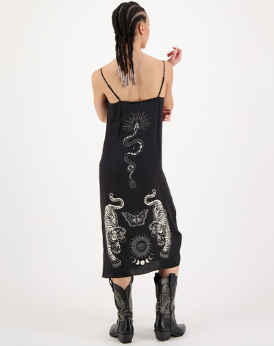DOROTHY CAMISOLE DRESS IN BLACK MAGIC - Romi Boutique