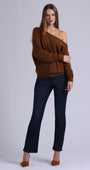 Minnie Rose CASHMERE OFF THE SHOULDER TOP at Romi Boutique