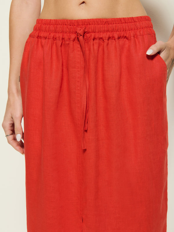 MAISIE SKIRT IN AURORA RED
