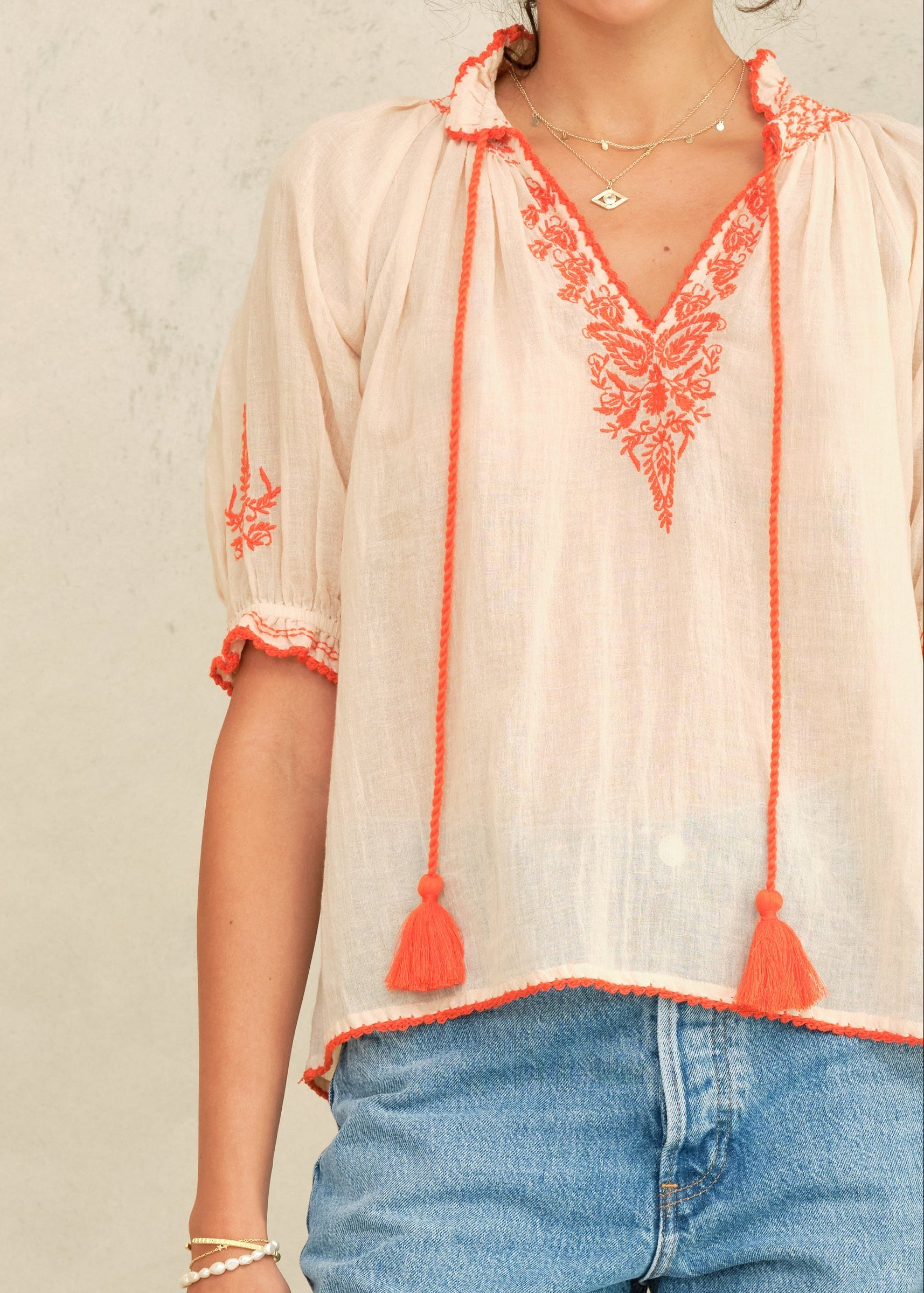Mabe Talia Short Sleeve Top at Romi Boutique