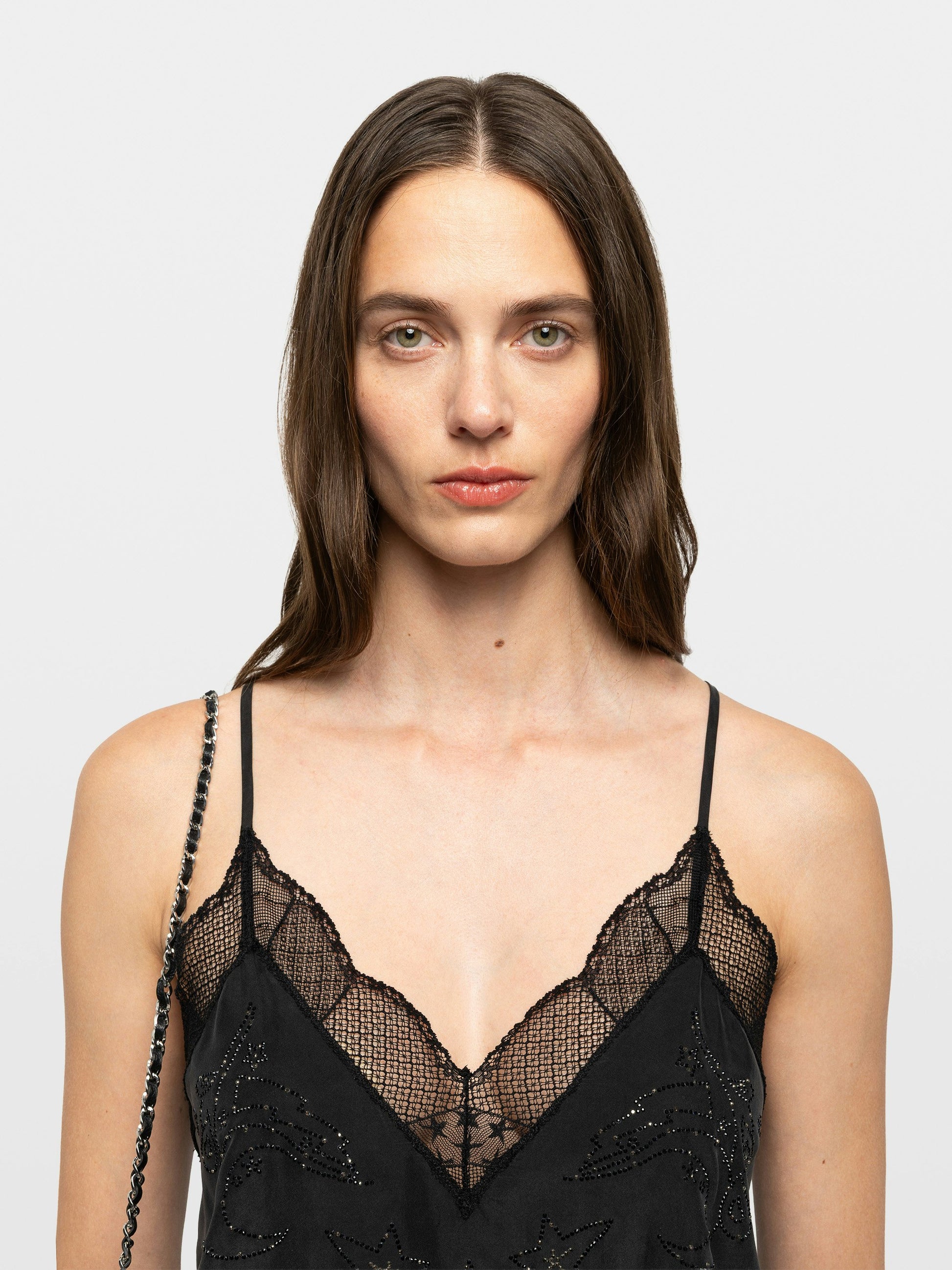 Zadig & Voltaire Christy Silk Strass Camisole at Romi Boutique