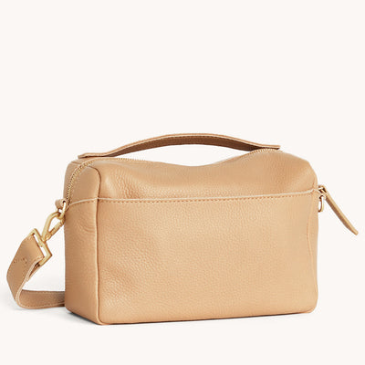 EVAN CROSSBODY SMALL IN TOAST TAN/BRUSHED GOLD